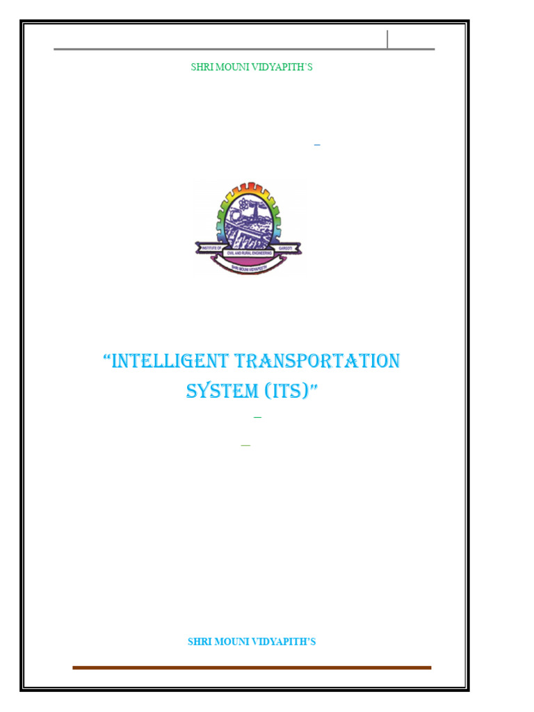 Intelligent Transportation System 1st 3 Pages | PDF | Educational ...