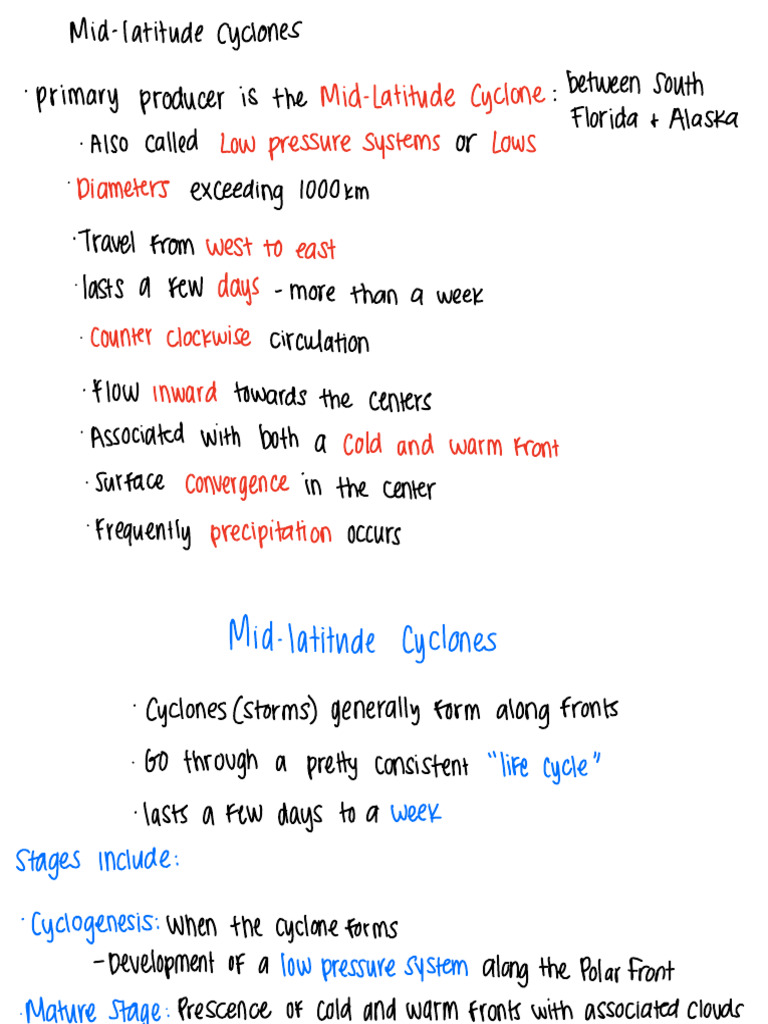 Lecture 16_ Mid-Latitude Cyclones | PDF | Cyclone | Tropics