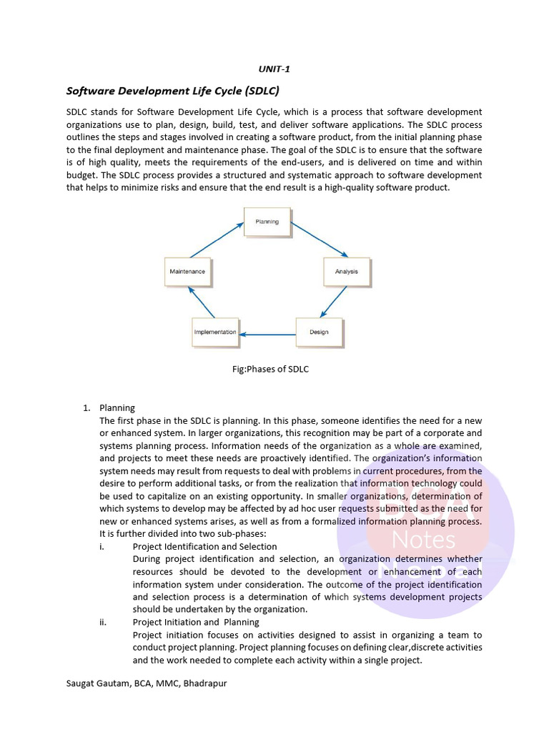 Overview of Software Development Life Cycle | PDF | Databases ...