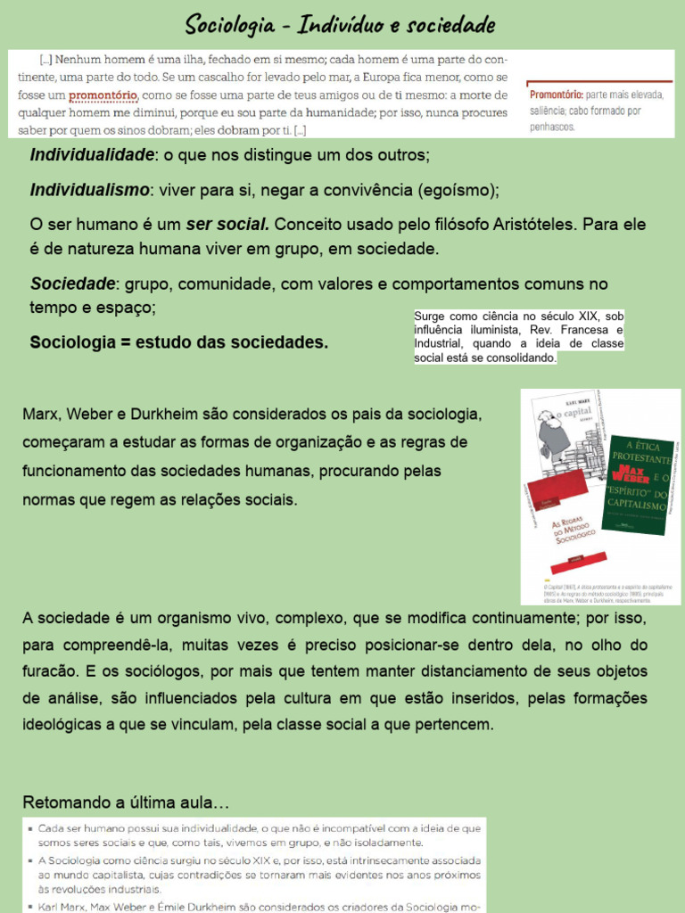 Introdução à Sociologia e Sociedade | PDF | Sociologia | Revoluções