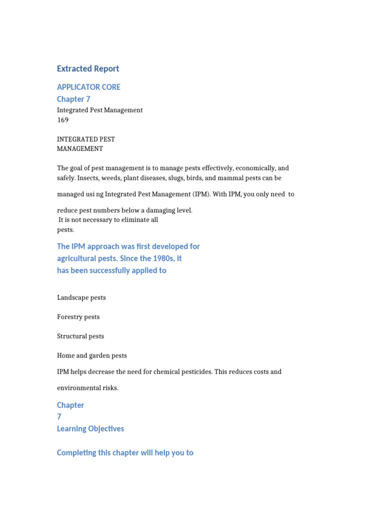 Formatted Extracted Text | PDF | Pesticide | Pest Control