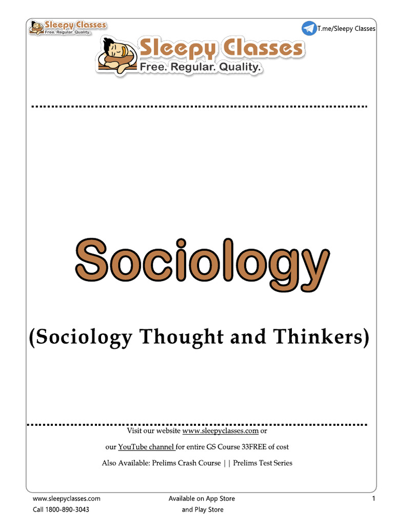 Key Thinkers in Sociology Explained | PDF | Sociology | Science