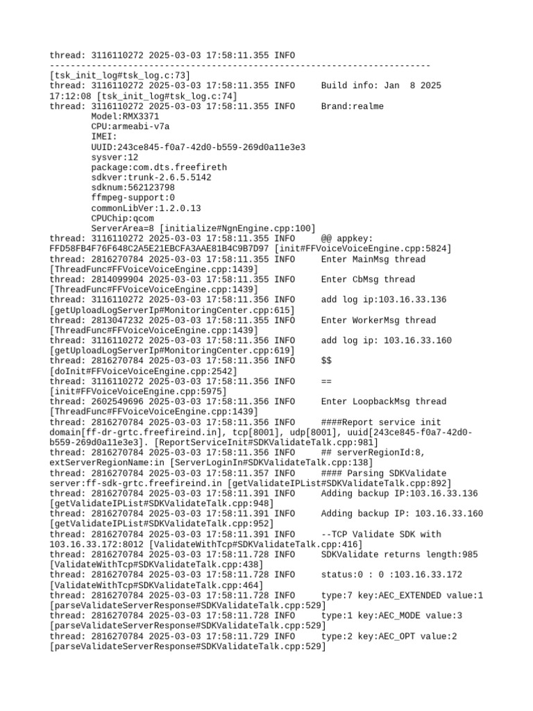 ffrtc_log | PDF | Internet | Network Protocols
