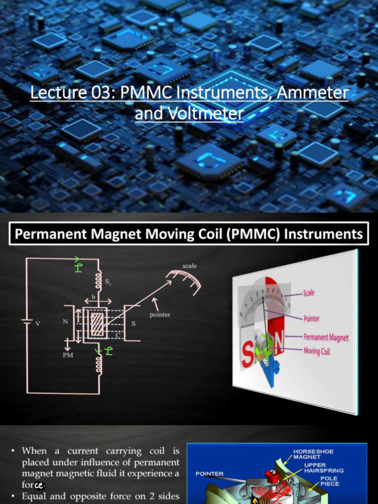 ImTgArtist Lecture 03 PMMC Instrument, Ammeter and Volt | PDF