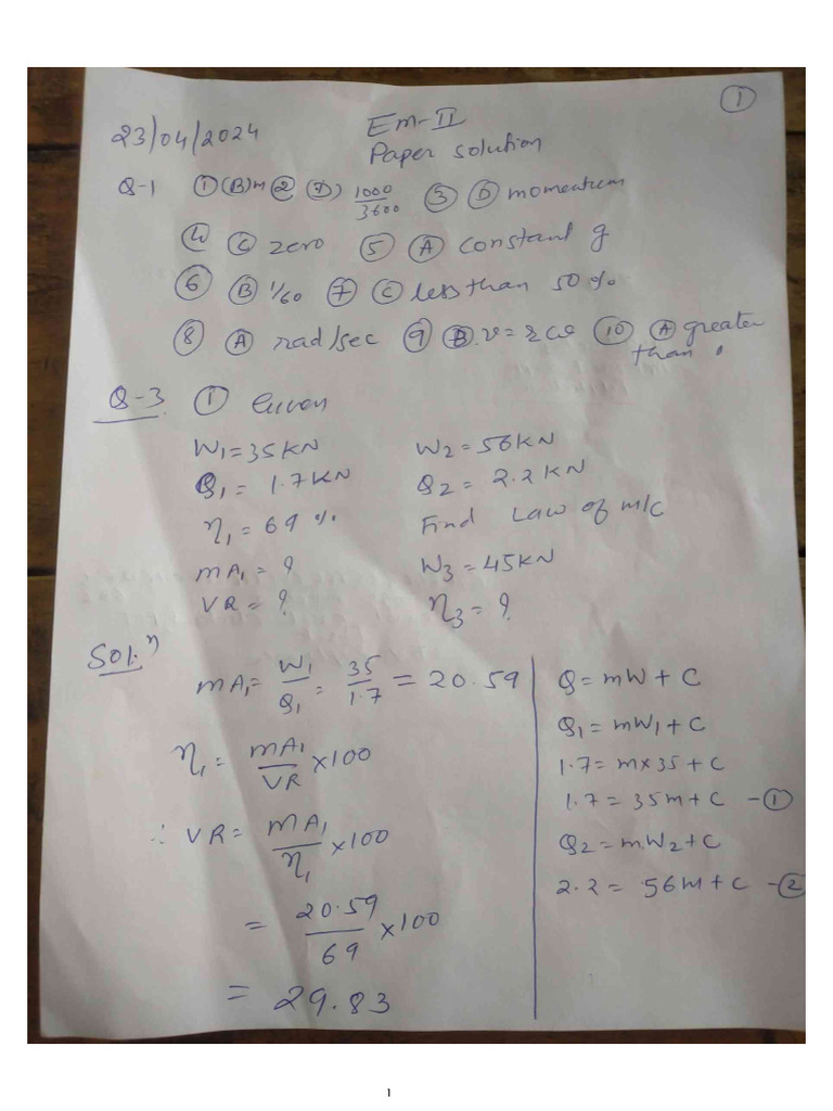 Paper Solution 23-4-24 | PDF
