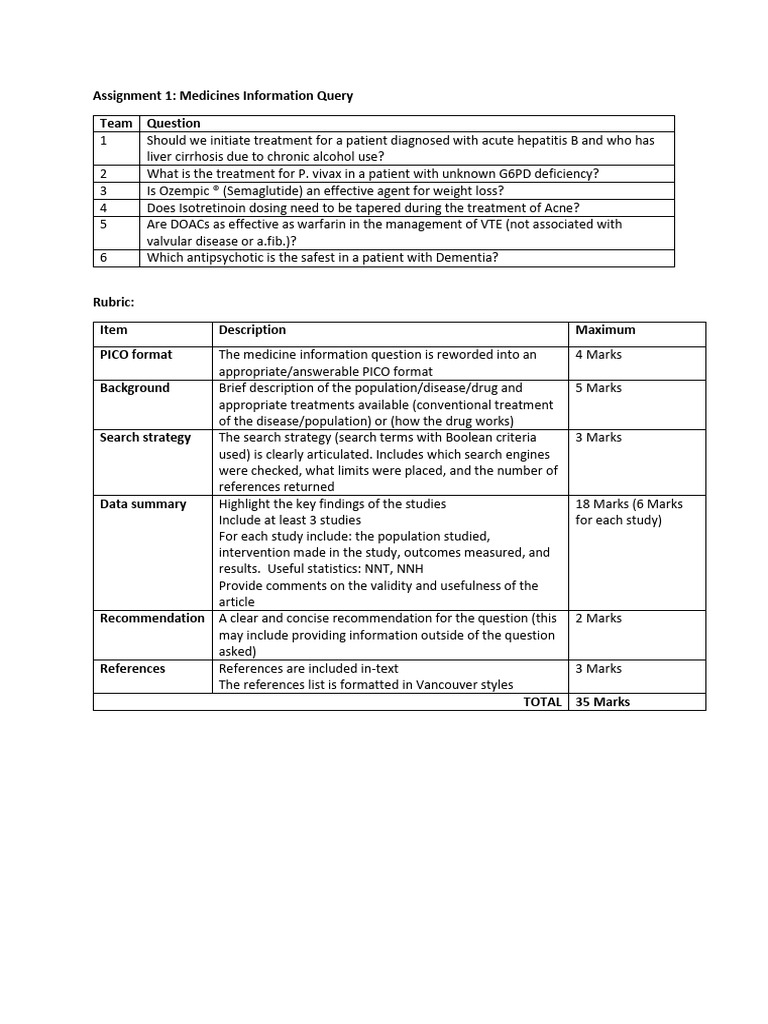 PICO Questions | PDF
