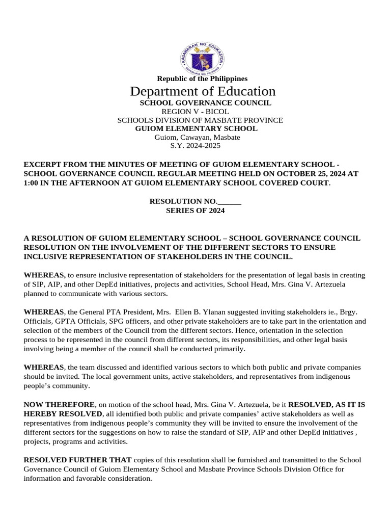 Inclusive Stakeholder Engagement Resolution | PDF | Government
