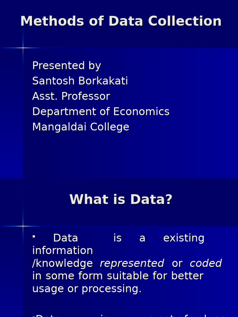 Metho of Data Collection | PDF | Level Of Measurement | Categorical ...