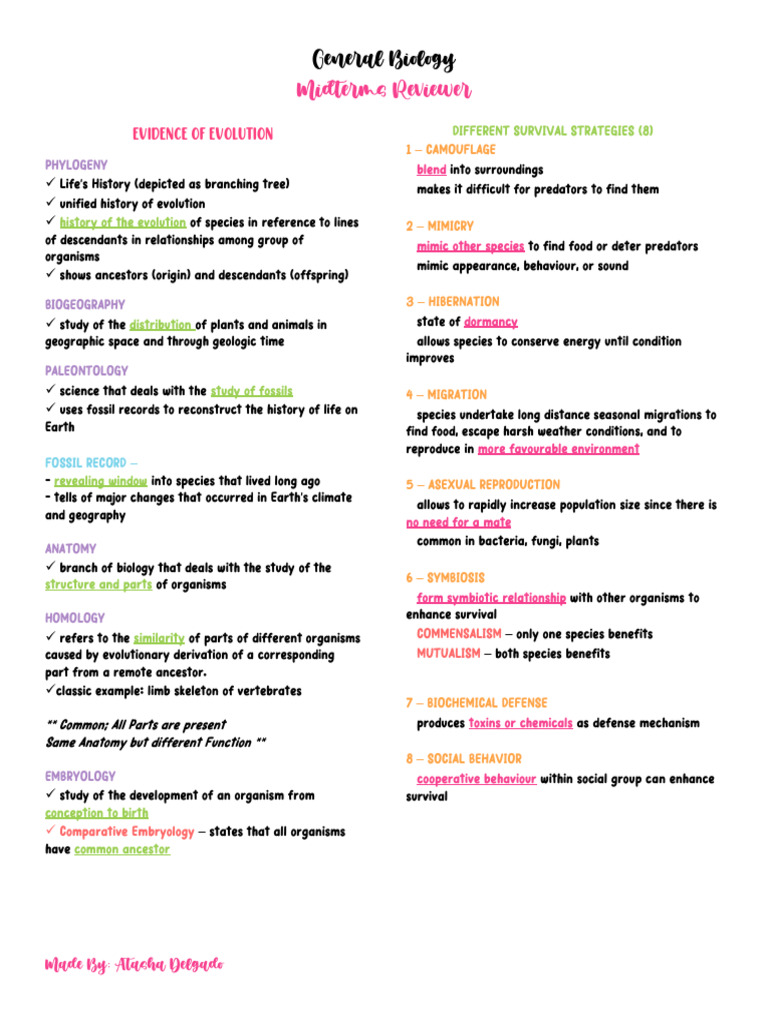 BIO-EVIDENCE-OF-EVOLUTION-AND-SYSTEMATICS-REVIEWER | PDF | Taxonomy ...