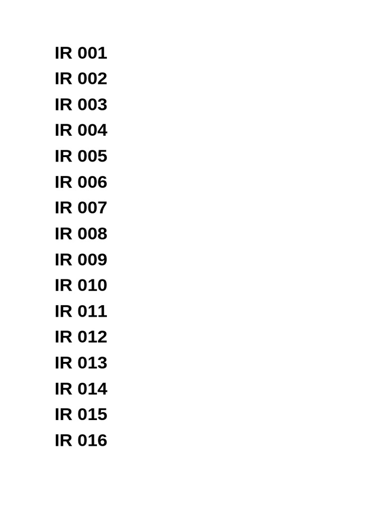 Ir 001 | PDF