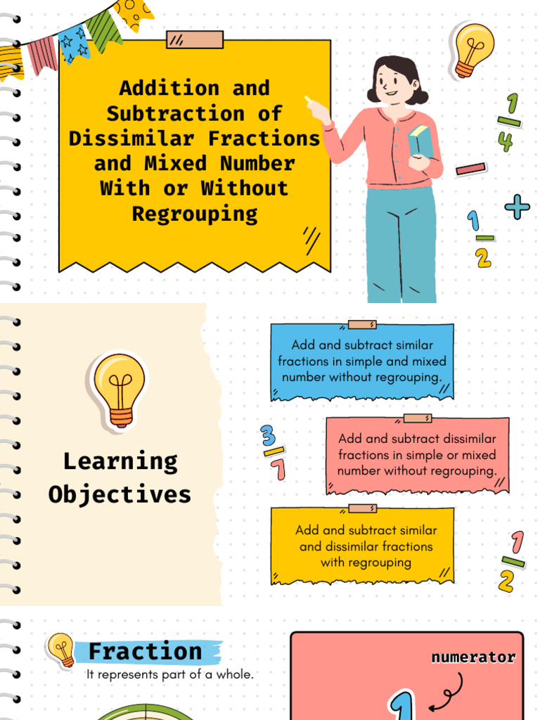 Adding and Subtracting Fractions Guide | PDF | Algebra | Mathematical ...