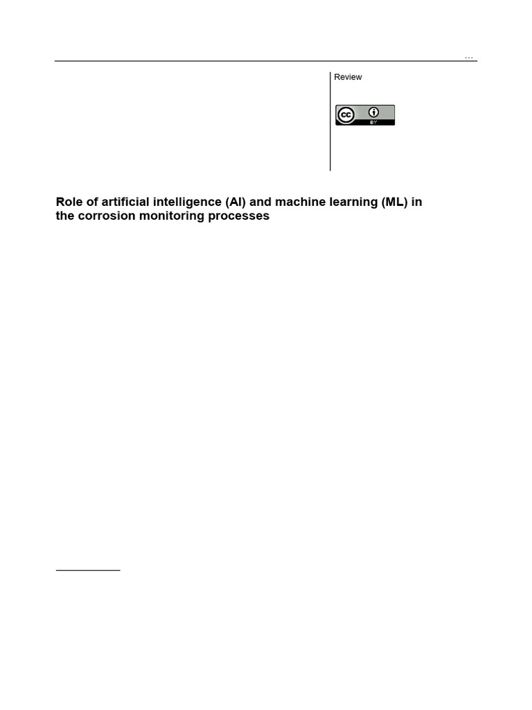 AI in Corrosion Monitoring Systems | PDF | Corrosion | Machine Learning