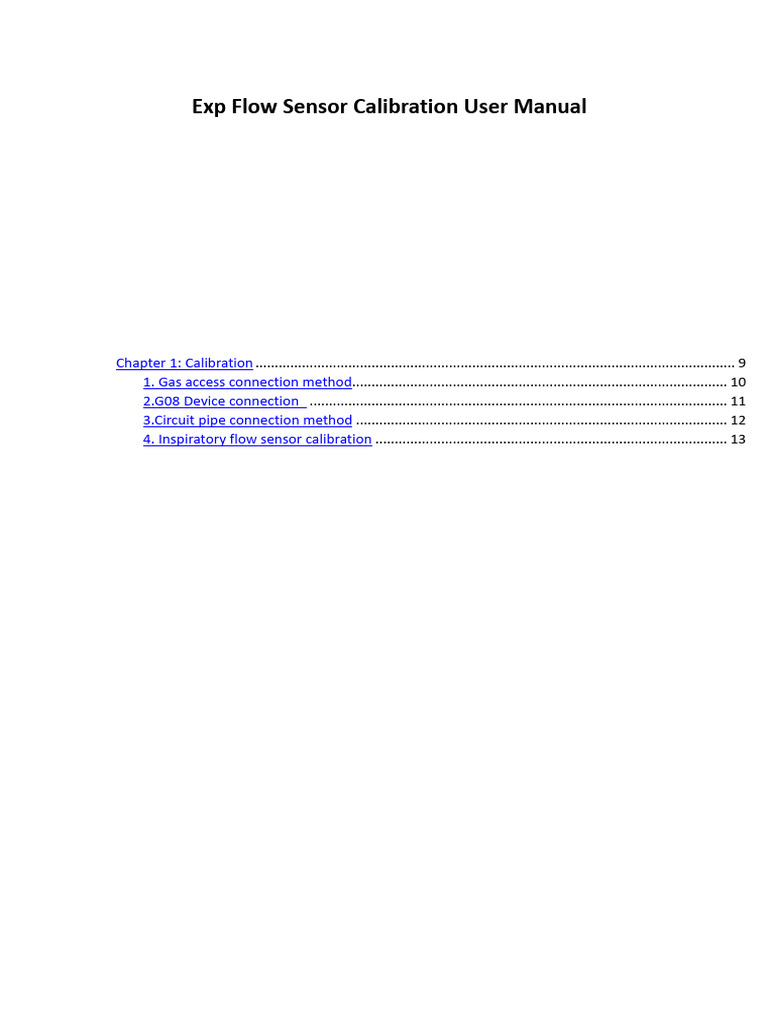Exp flow sensor calibration 呼气流量传感器校验（G08） | PDF