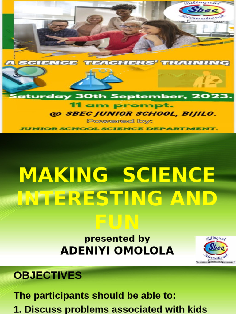Making Science Interesting and Fun | PDF | Learning | Science