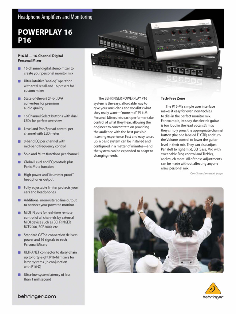 16-Channel Digital Personal Mixer | PDF | Electronics | Electrical ...