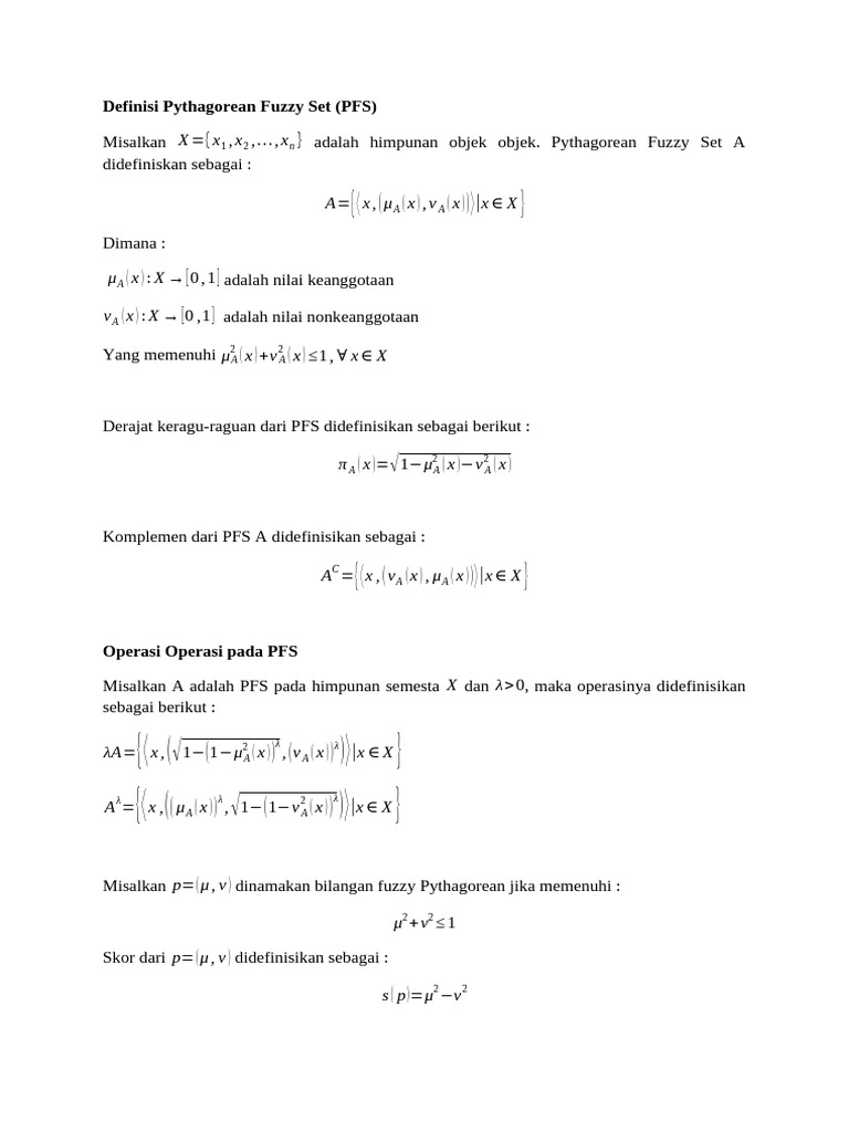 Definisi PFS | PDF
