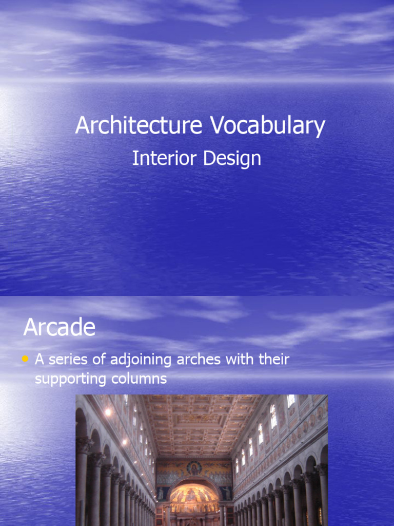Architecture Vocabulary | PDF | Column | Architectural Design