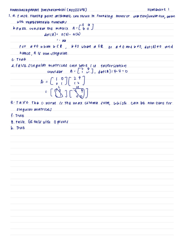 Gaussian Elimination Algorithm | PDF