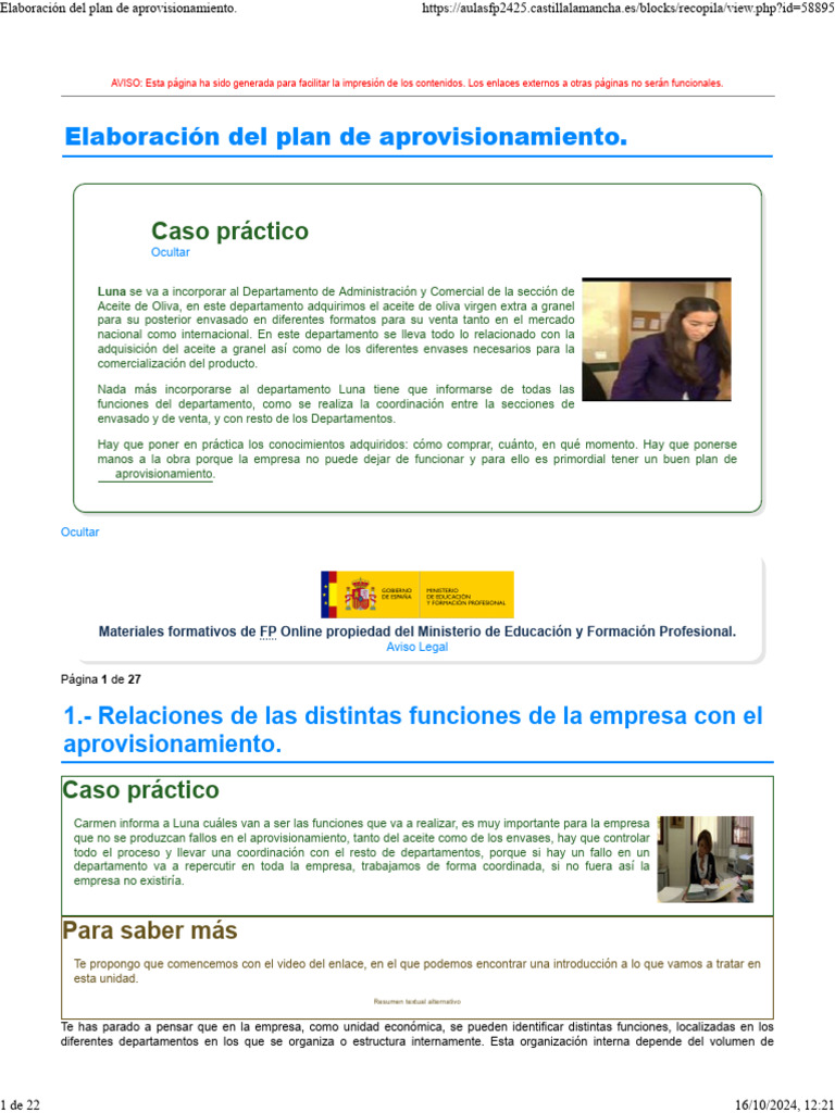 Tema 1 Elaboracion Del Plan de Aprovisionamiento | PDF | Business ...