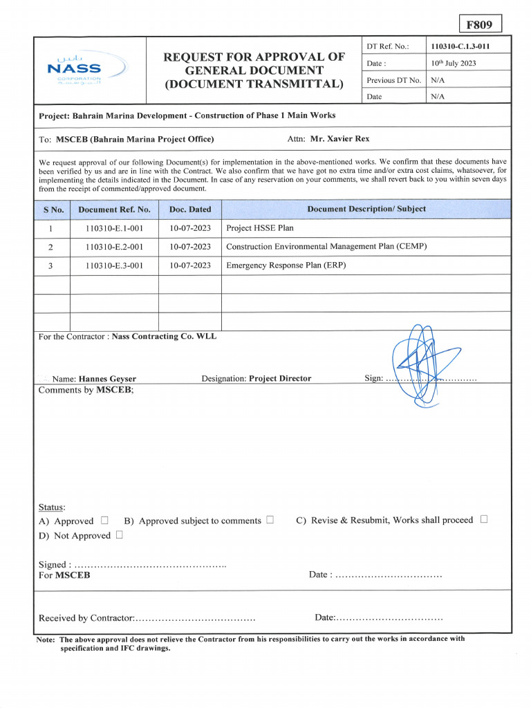 110310-C.1.3-011 DT (Hse, Cemp, Erp) | PDF