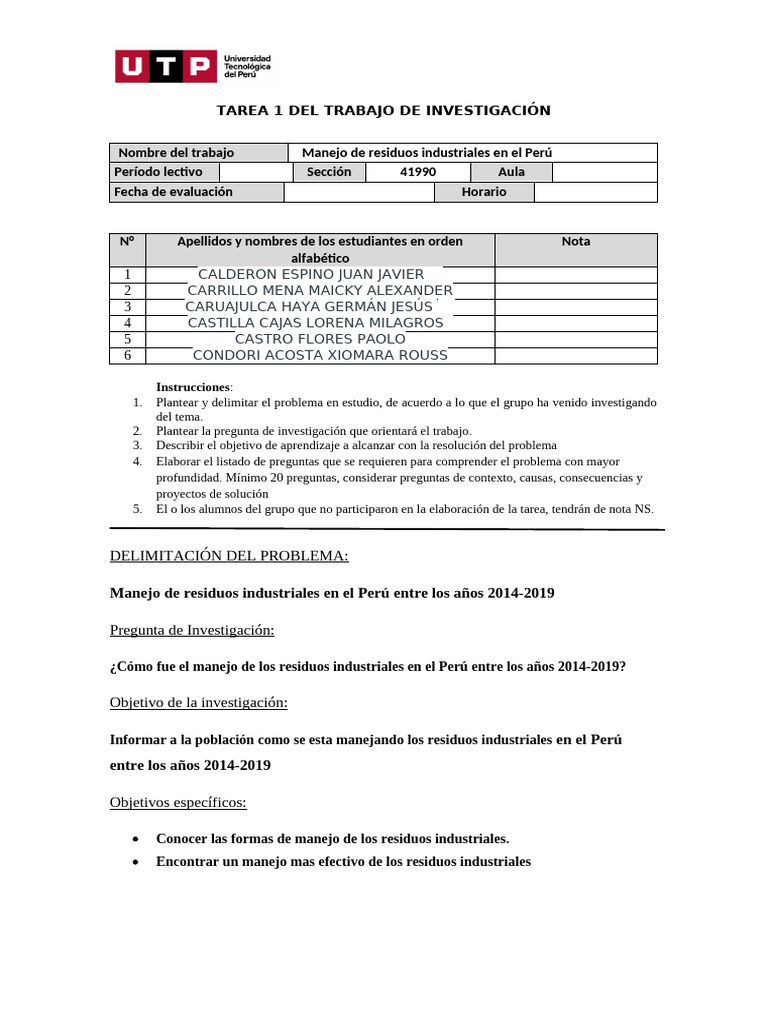 Semana 5 - Tarea 1 - Plantilla - Delimitación Del Tema de Investigación ...