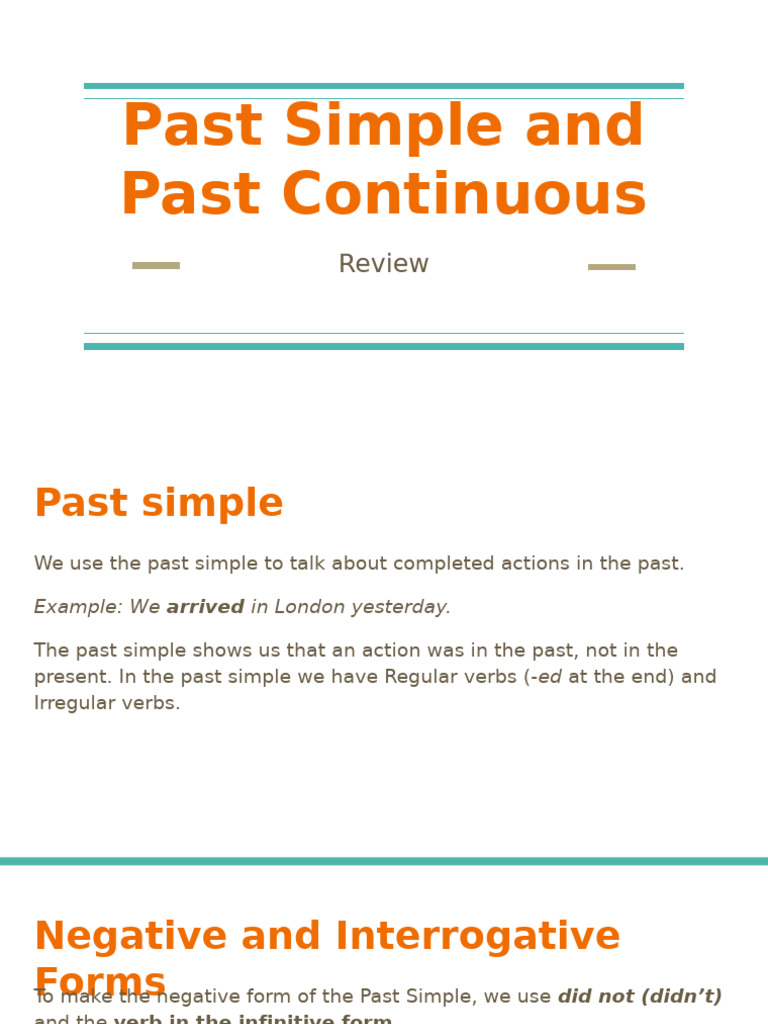 Past Simple vs. Past Continuous Guide | PDF