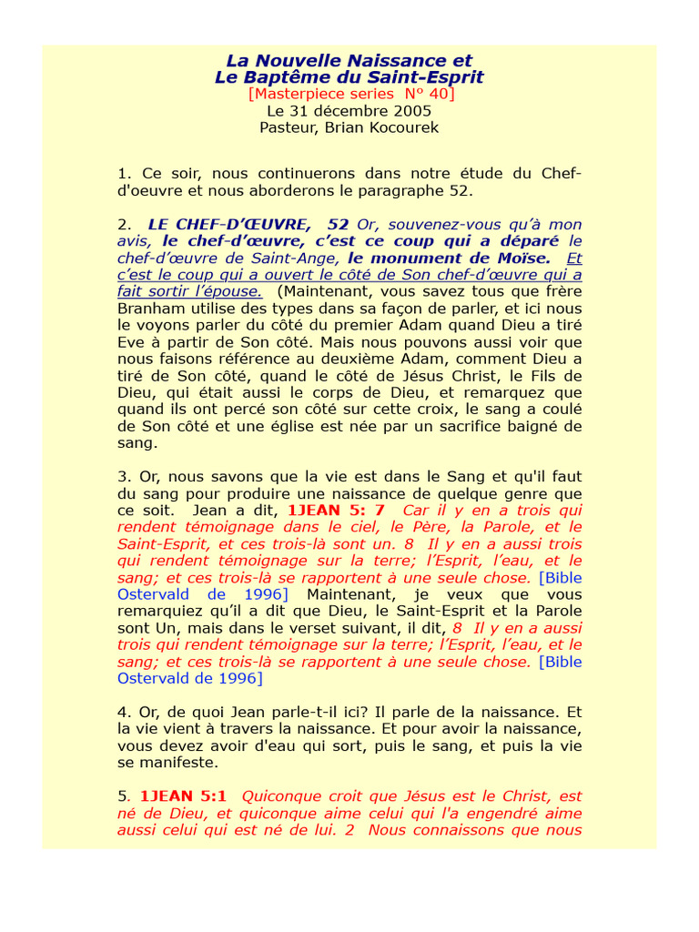 Nouvelle Naissance et Baptême Spirituel | PDF | Baptisme | Saint-Esprit