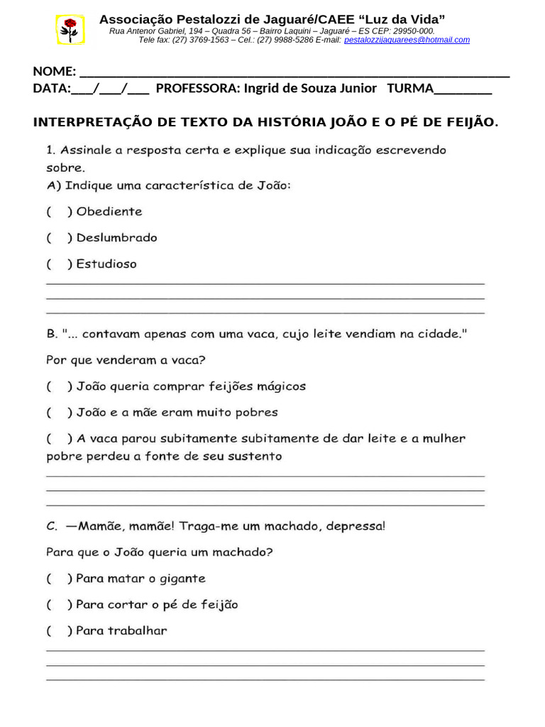 Interpretação de 