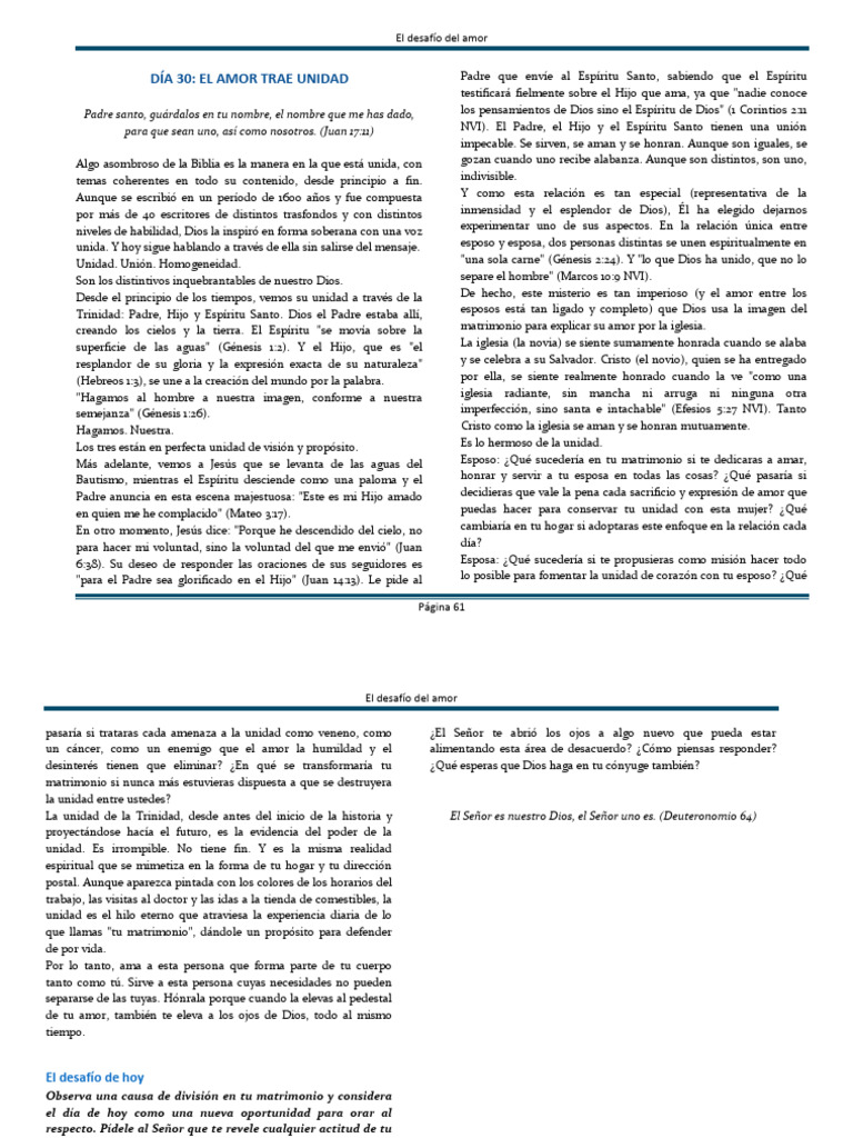 Amor y Unidad en el Matrimonio | PDF | Amor | Cristo (título)