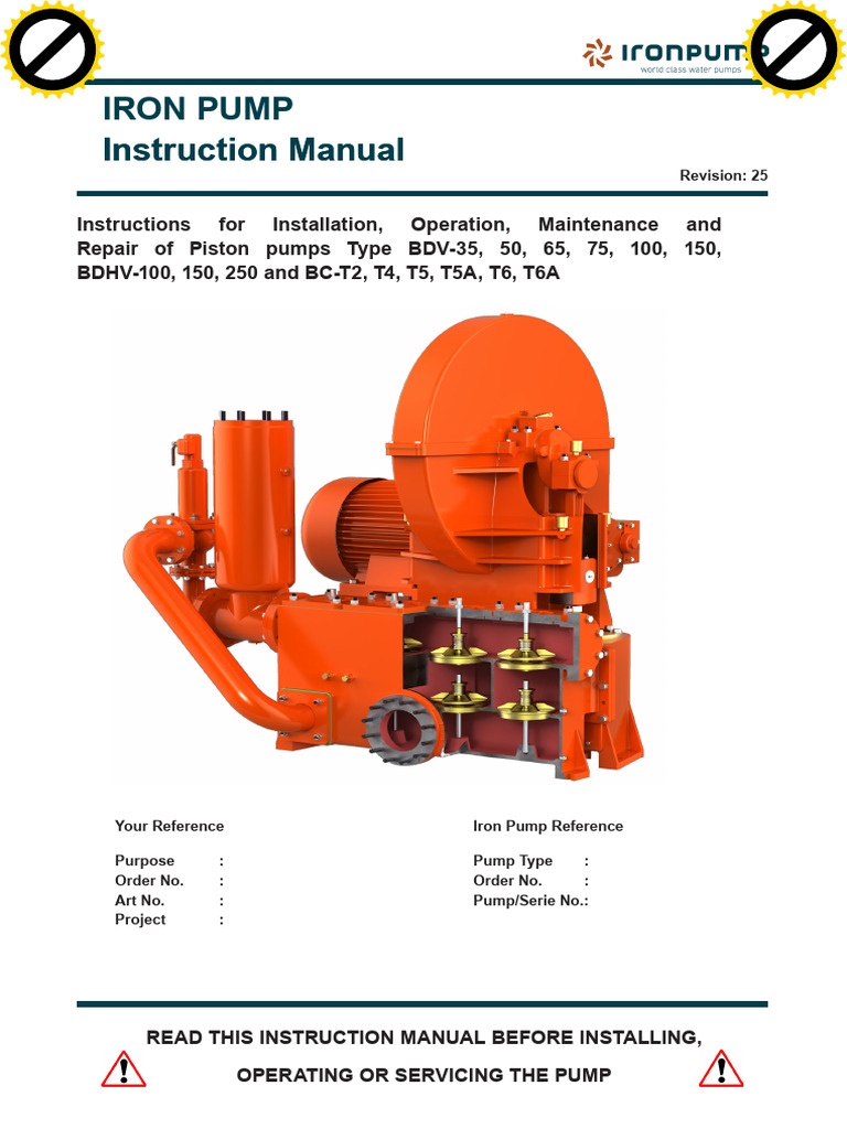 Piston Pump Installation & Maintenance Guide | PDF | Transition