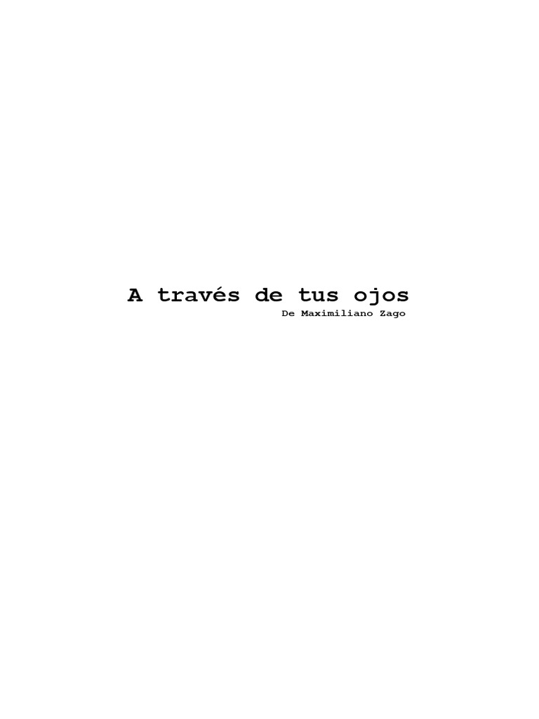 Atraves de Tus Ojos | PDF