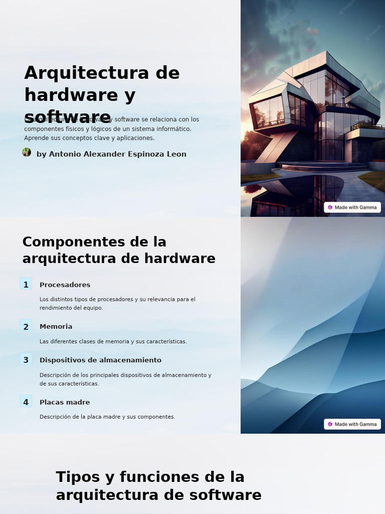 Arquitectura de Hardware y Software | PDF | Hardware de la computadora ...