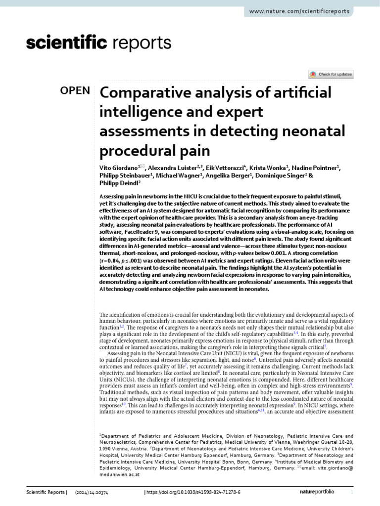Comparative Analysis of Artificial Intelligence and Expert Assessments ...