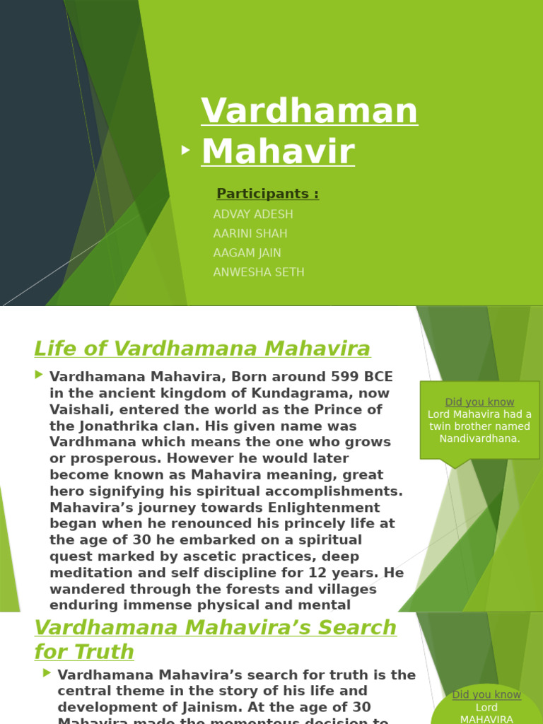 Vardhaman Mahavira: Life and Teachings | PDF | Indian Philosophy ...