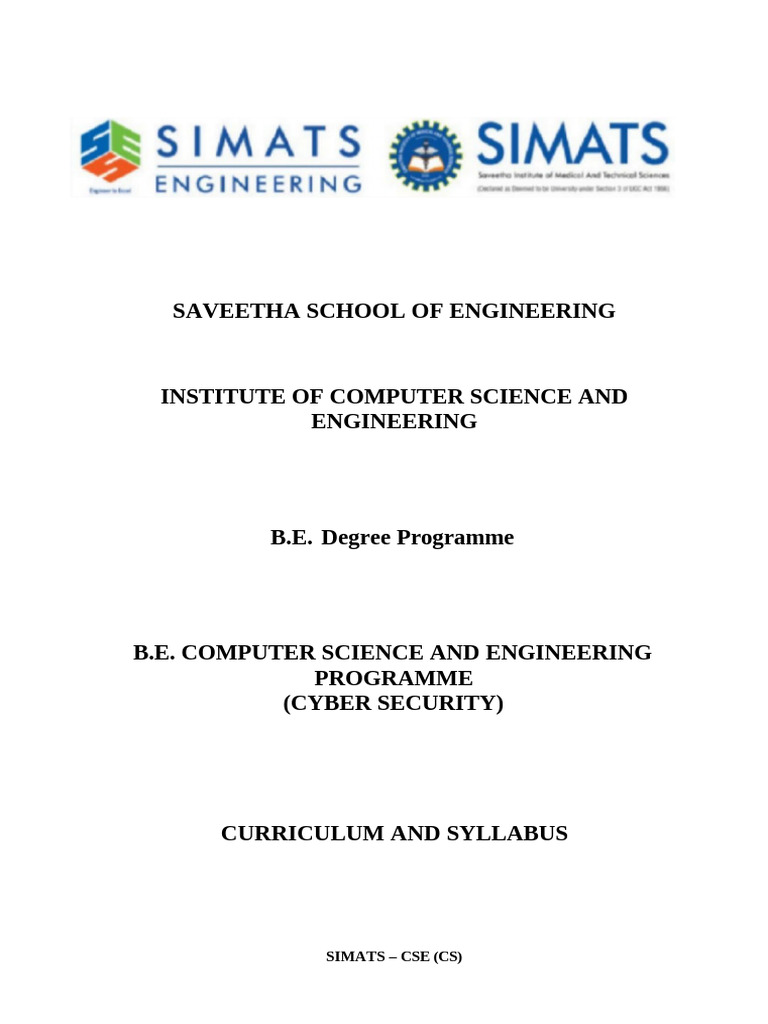 CSE Cyber Security Curriculum 2025 | PDF | Matrix (Mathematics) | Integral