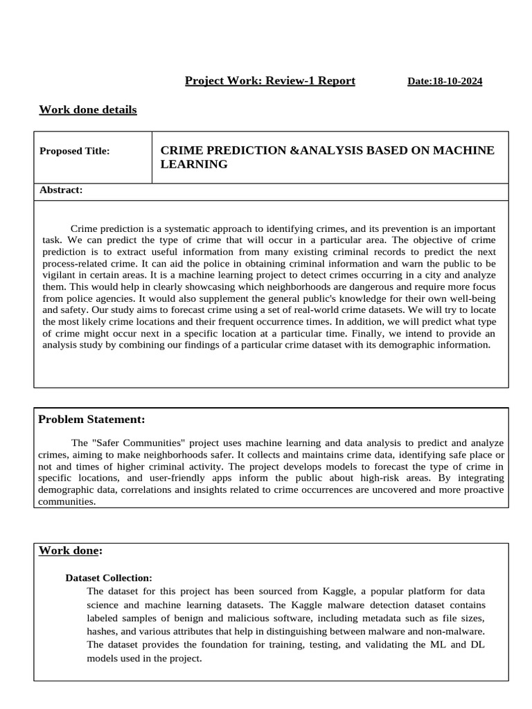 REPORT | PDF | Machine Learning | Prediction