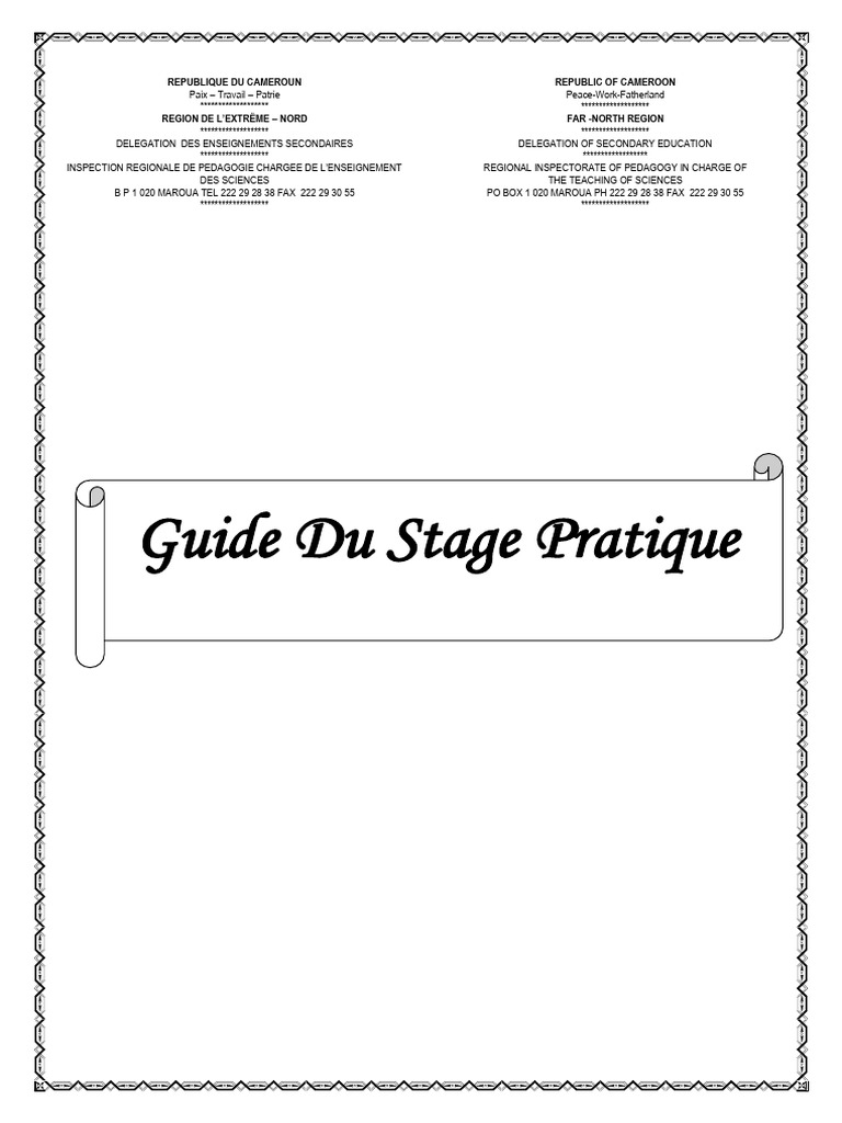 Guide du Stage Pratique 2025 | PDF | Pédagogie | Enseignement