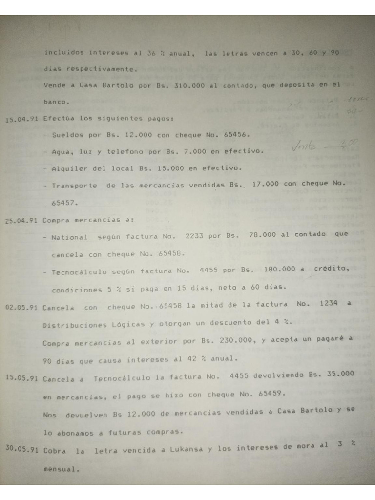 Ejercicio De Contabilidad 2da Parte Pdf