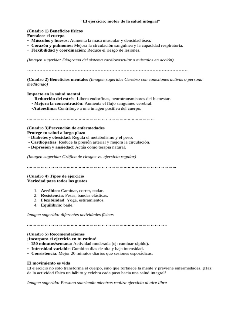Beneficios del Ejercicio para la Salud | PDF | Flexibilidad (anatomía ...