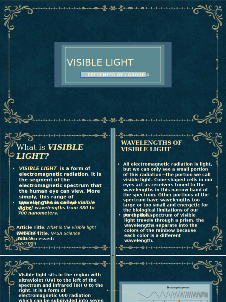 Understanding Visible Light Spectrum | PDF | Electromagnetic Spectrum ...