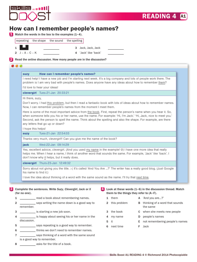 Tips to Remember People's Names | PDF