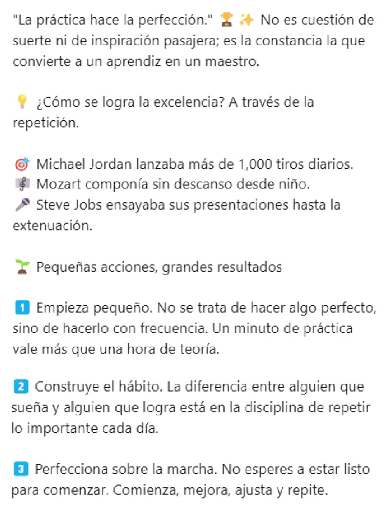 La Práctica Hace la Perfección | PDF