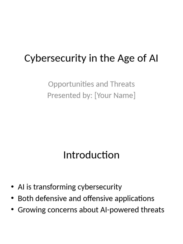 AI's Dual Role in Cybersecurity | PDF