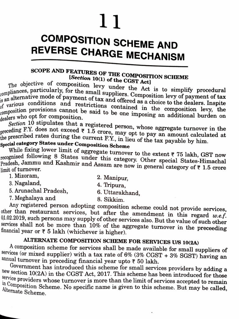 Compensation Scheme and Reverse Charge Mechanism | PDF | Taxes | Value ...