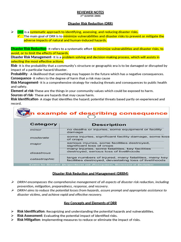 Disaster Risk Reduction Strategies Guide | PDF | Risk | Risk Management