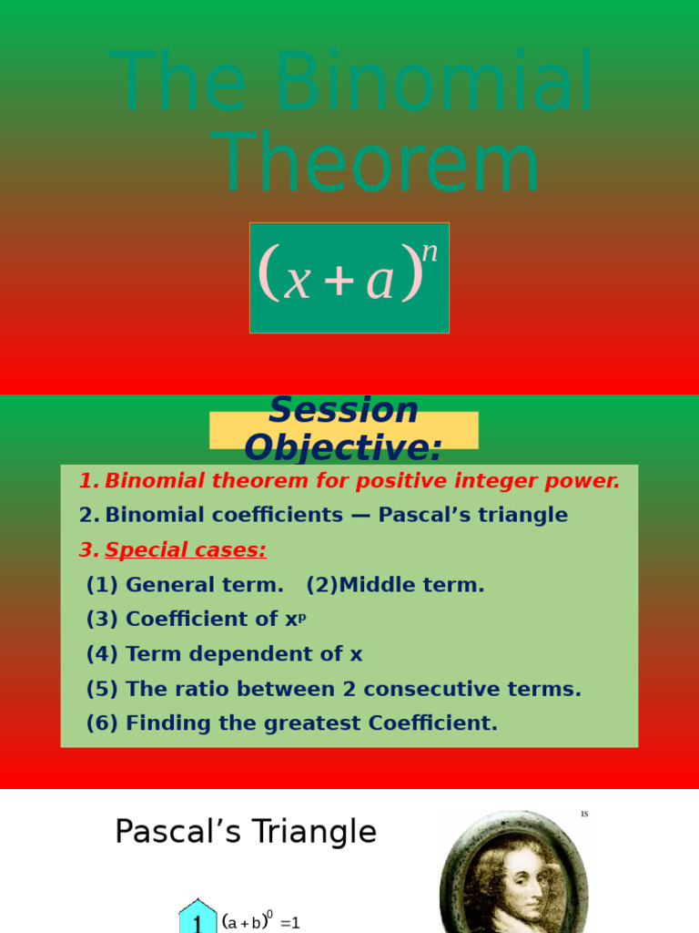 Binomial Theorem k2!6!11 2017 | PDF