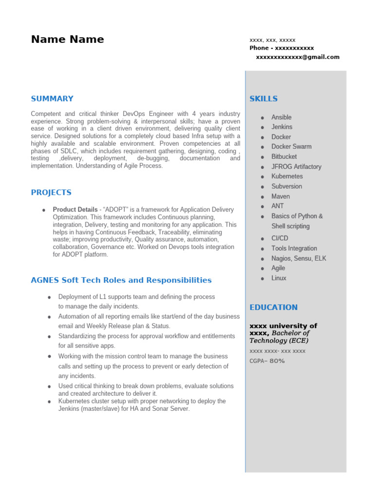 DevOps Resume 6-210320-113329 | PDF | Computing | Software Engineering