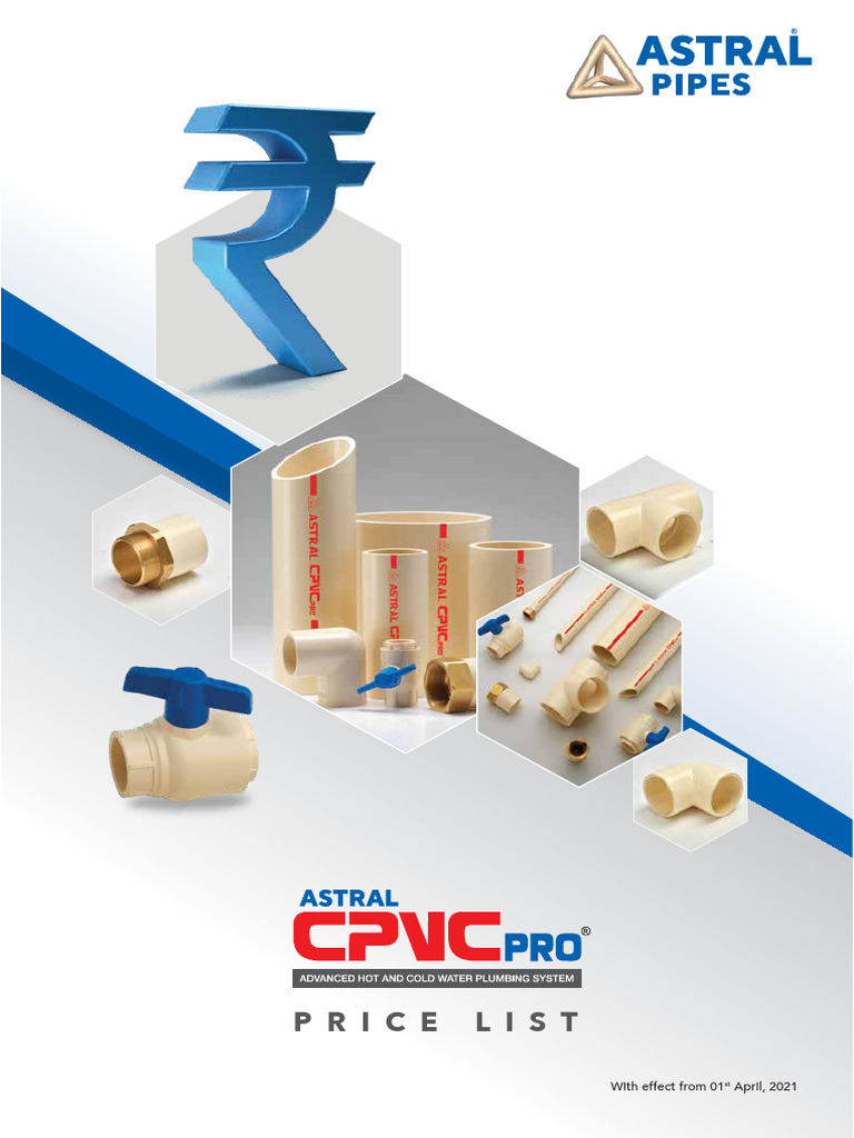 CPVC Pro Pipes and Fittings Price List | PDF | Pipe (Fluid Conveyance ...