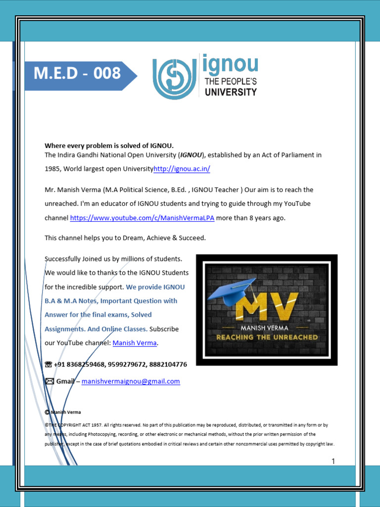 Med - 08 Notes HM | PDF