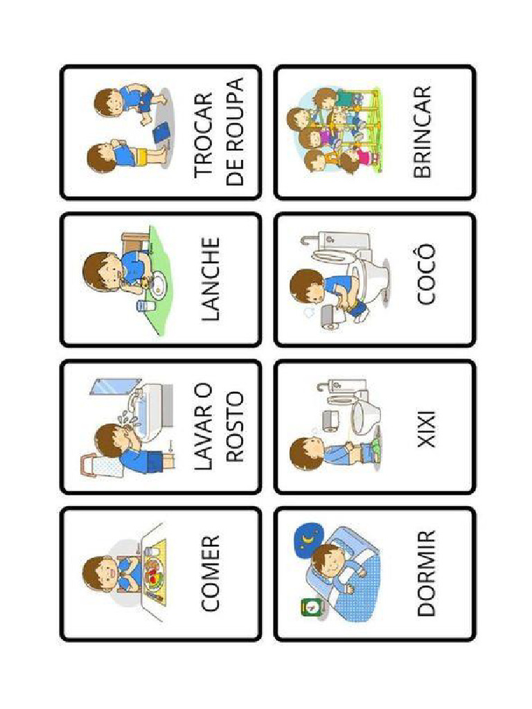 Imagens de Rotina para Autistas | PDF